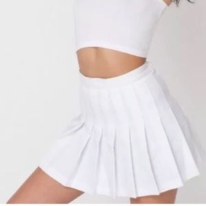 Gonna Da Tennis American Apparel In Gabardine - Pieghettata, Lunghezza Corta, 100% Poliestere